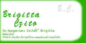 brigitta czito business card